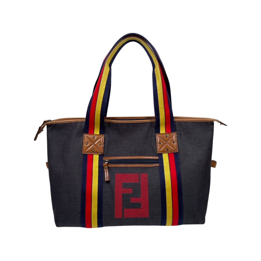 Fendi Pequin FF Logo Shopping Tote - shop 