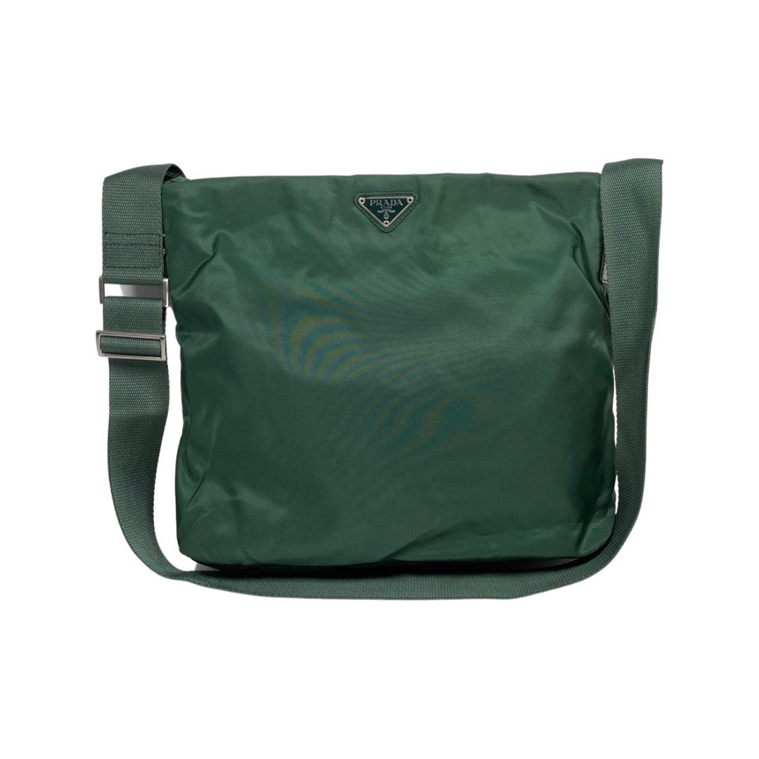 Prada Green Tessuto Nylon Crossbody Bag | Fomo Rochester, NY