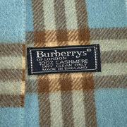 Burberry - Light Blue w/Browns House Check Cashmere Scarf
