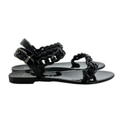 Givenchy - Black Rubber Chain Link Strappy Sandals