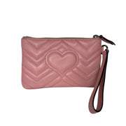 Gucci - GG Marmont Pink Leather Wristlet Pouch