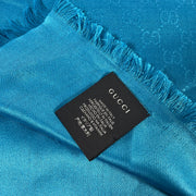 Gucci - GG Supreme Teal Blue Silk Scarf