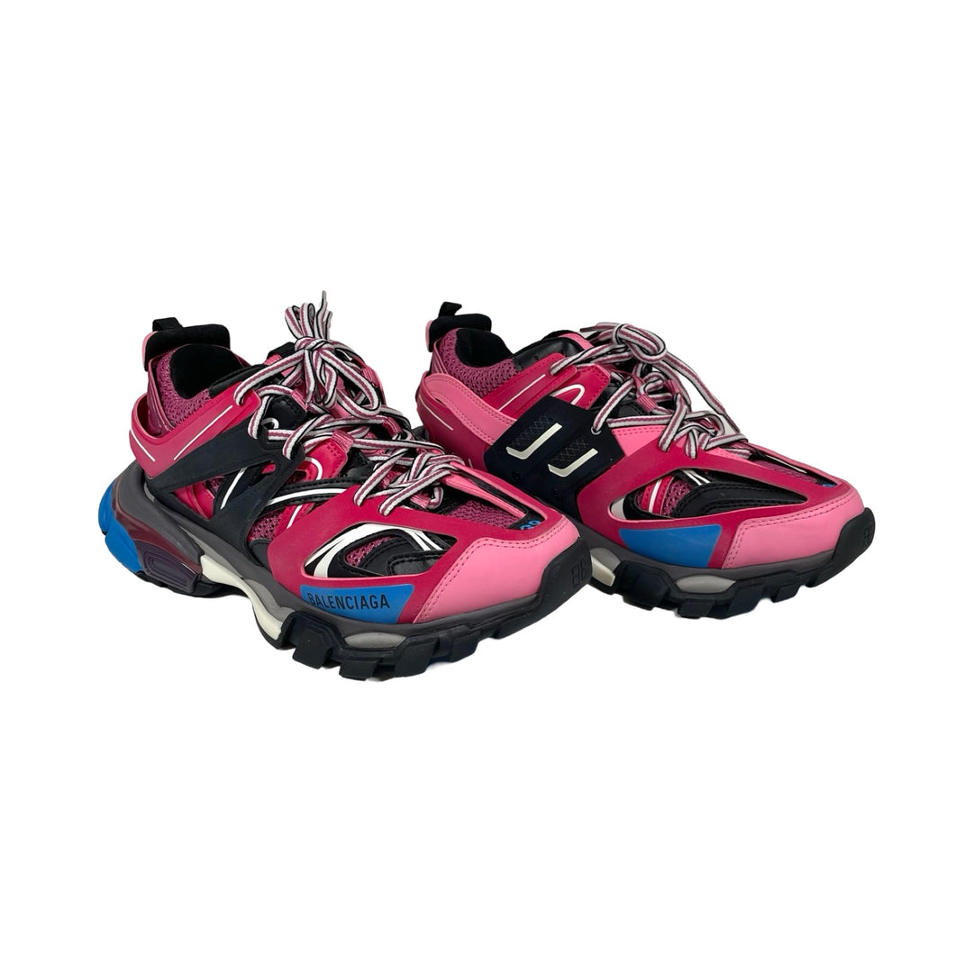 Balenciaga Pink Blue Track Trainer Womens Sneakers Fomo