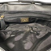 Bally - Black Pleated Leather Flap Over Shoulder Bag