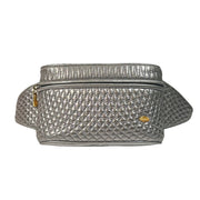 Bally - Quilted Silver Leather Waist Pouch