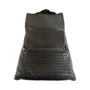 Bottega Veneta - Black Lambskin Intrecciato Messenger Crossbody