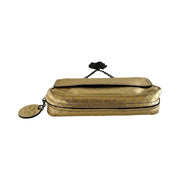 Bottega Veneta - Gold Nappa Leather Intrecciato Expandable Crossbody