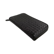 Bottega Veneta - Gray Intrecciato Lambskin Long Zip Wallet