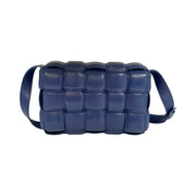 Bottega Veneta - Padded Maxi Intrecciato Leather Cassette Crossbody Blue