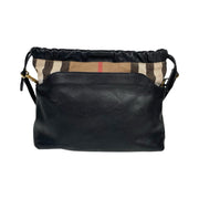 Burberry - Black Calfskin House Check Crossbody