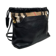 Burberry - Black Calfskin House Check Crossbody