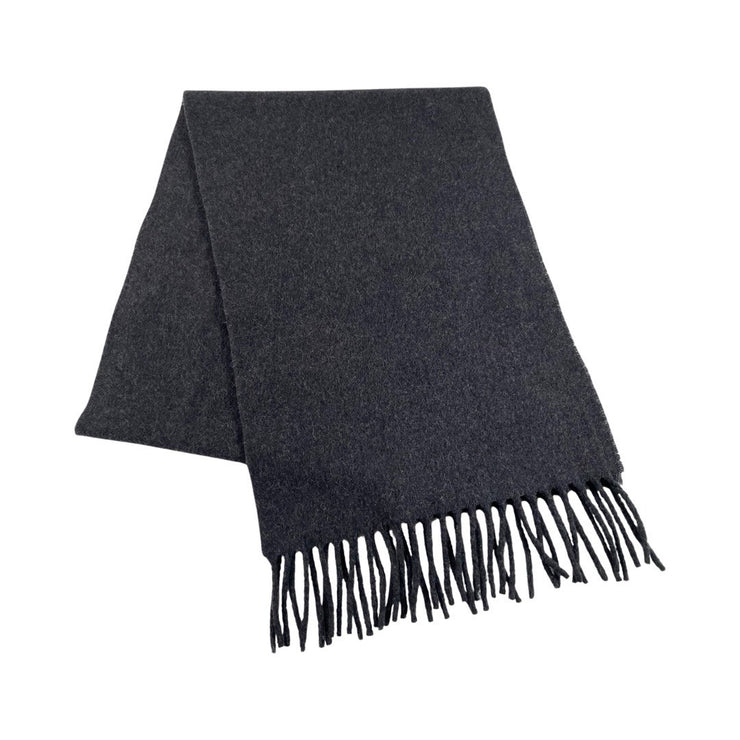 Burberry - Dark Gray Equestrian Embrodered Lambswool Scarf