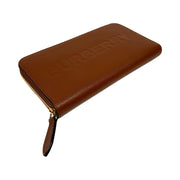 Burberry - Elmore Tan Pebbled Leather Long Zip Wallet