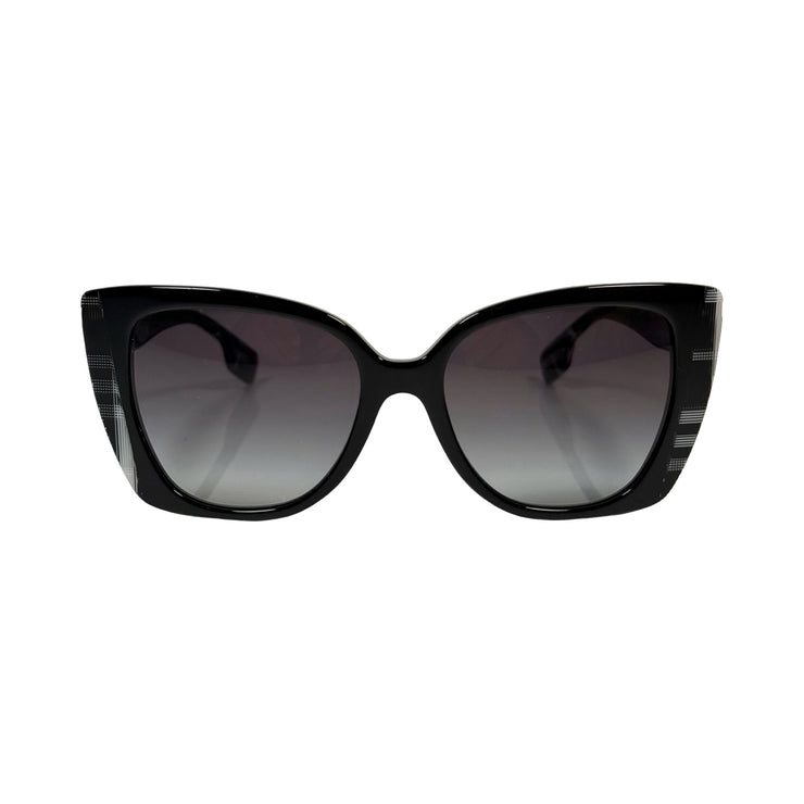 Burberry - Meryl Black & White Check Sunglasses