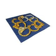 Cartier - Panther Rings Navy Silk Scarf