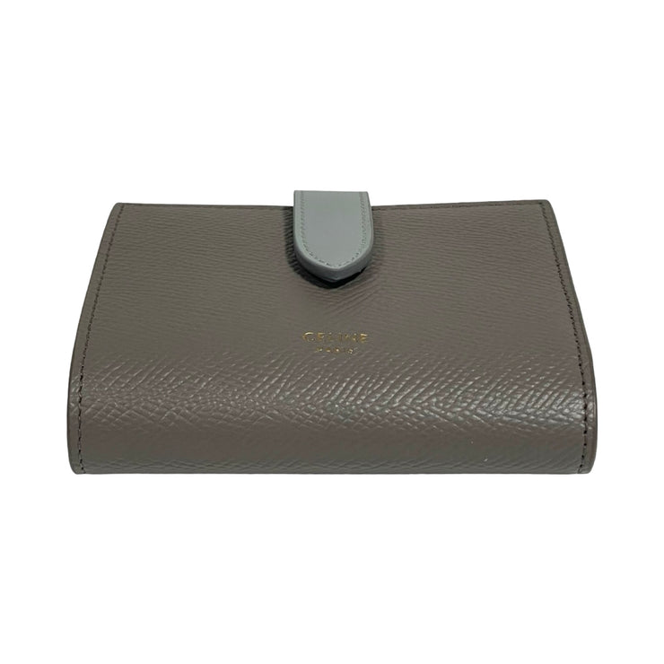 Celine - Small Strap Wallet In Bicolour Pebbled Calfskin