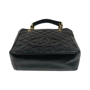 Chanel - CC Black Caviar PST Petite Shopping Tote Bag