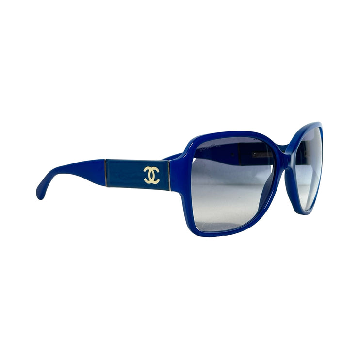 Chanel - CC Brilliant Blue Oversized Sunglasses