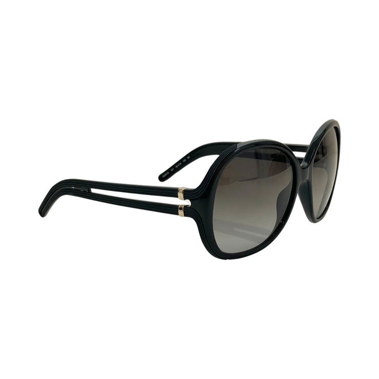 Chloe - Black & Grey Oversized Dual Arm Sunglasses