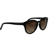 Chloe - Black Round Sunglasses Brown Gradient Lens