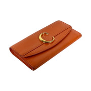 Chloe - C Long Bifold Wallet Coral Leather