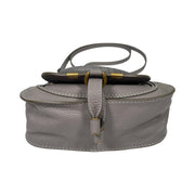 Chloe - Cashmere Grey Grained Leather Marcie Mini Double Carry Bag