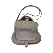 Chloe - Cashmere Grey Grained Leather Marcie Mini Double Carry Bag