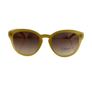 Chloe - Honey Round Sunglasses Grey Gradient Lens