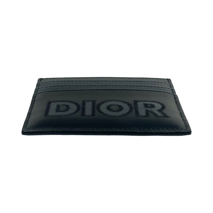 Christian Dior - Black Leather DIOR Stitch Card Case