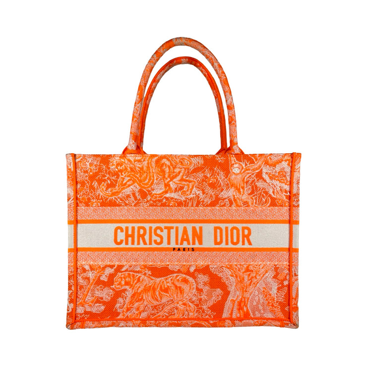 Christian Dior - Medium Dior Book Tote Orange Toile de Jouy