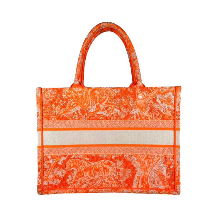 Christian Dior - Medium Dior Book Tote Orange Toile de Jouy