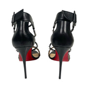 Christian Louboutin - Choca Spikes 100 Kid Black Leather Pumps