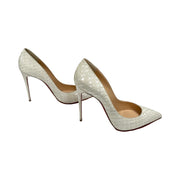 Christian Louboutin - Pigalle Follies 100 Patent Coquillage Ivory Pumps