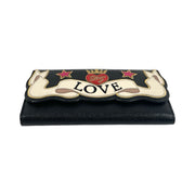 Dolce & Gabbana - Black Leather Continental Love Wallet