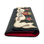 Dolce & Gabbana - Black Leather Continental Love Wallet