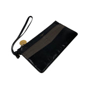 Givenchy - Black & Grey Leather Wristlet Zip Wallet