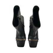 Givenchy - G Woven Black Leather Ankle Boots