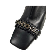 Givenchy - G Woven Black Leather Ankle Boots