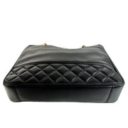 Givenchy Vintage Black Quilted Lambskin Gold Chain Tote