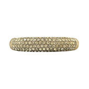 Givenchy - Vintage Gold Crystal Hinged Bangle Bracelet