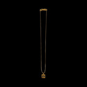 Givenchy - Vintage Gold G Pendant Rhinestone Necklace GG Clasp
