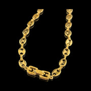 Givenchy - Vintage Gold Puffed Mariner Necklace w/GG Clasp