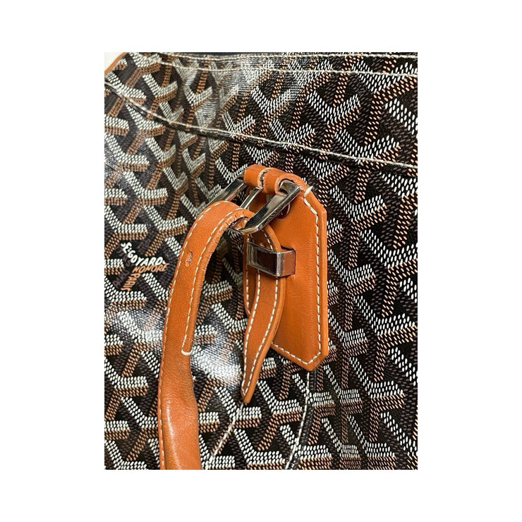 Goyard - Goyardine Croisiere 50 Black w/Brown Leather Strap