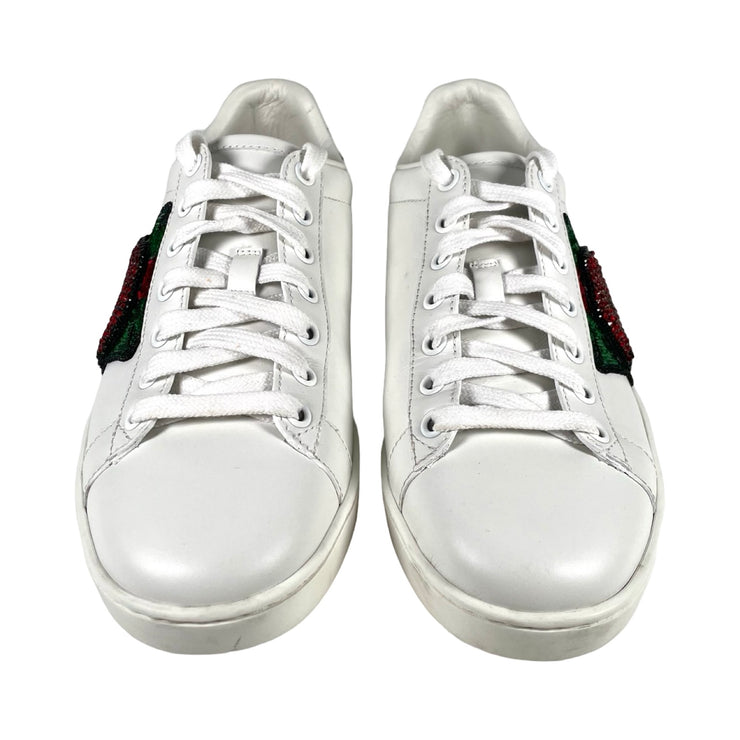 Gucci - Ace Sequin Web White Sneakers