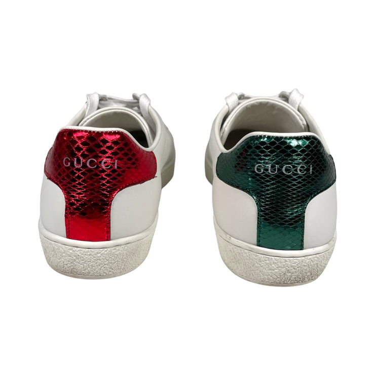 Gucci - Ace Sequin Web White Sneakers