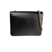 Gucci - Black Dollar Calfskin Interlocking G Shoulder Bag Crossbody