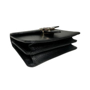 Gucci - Black Dollar Calfskin Interlocking G Shoulder Bag Crossbody