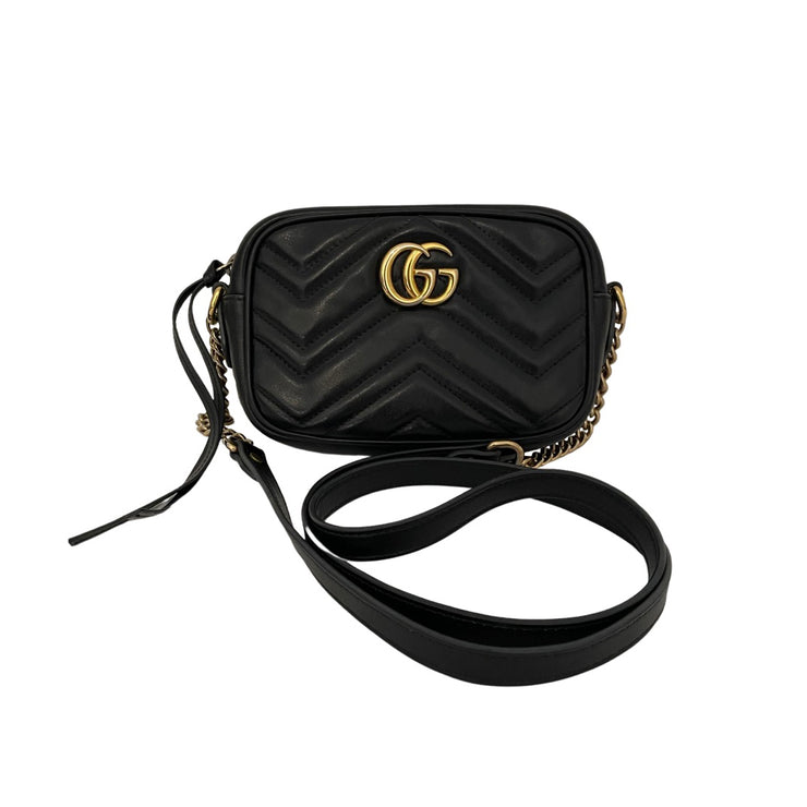 Gucci GG Marmont Matelasse Mini Bag Black for Women