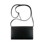 Gucci - Black Micro Guccissima Wallet on Leather Strap