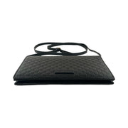 Gucci - Black Micro Guccissima Wallet on Leather Strap